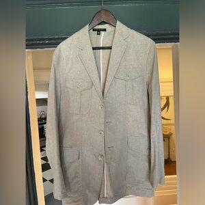 Linen men’s safari blazer